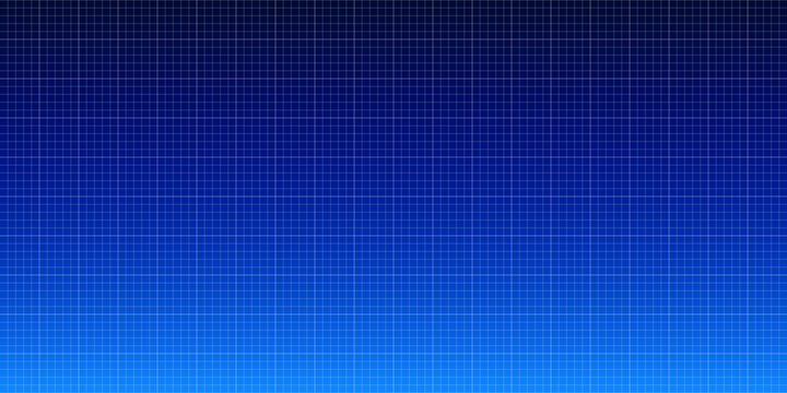 Vibrant blue retro futuristic grid gradient background