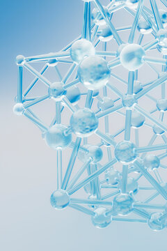 Pharma Molecular Structure 3D Background