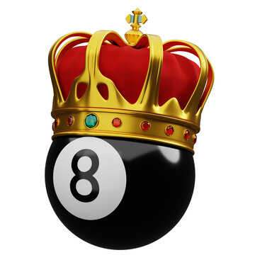 Eight Ball Wearing a Crown