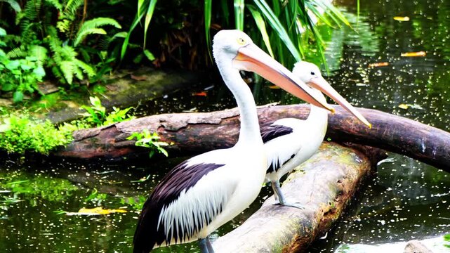 Pelicans are a genus of large wading birds in the family Pelecanidae.