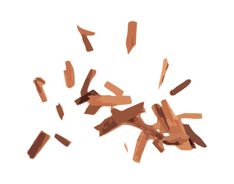Broken ceylon cinnamon pile silhouette