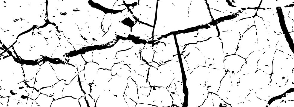 Grunge crack textured pattern, broken concrete wall background