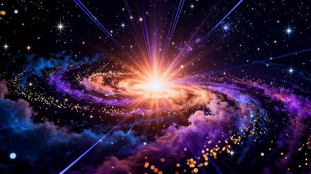 Galaxy with bright center and stars