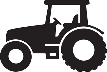 Black silhouette icon of a farm tractor Vector, illustration © MostTanzila