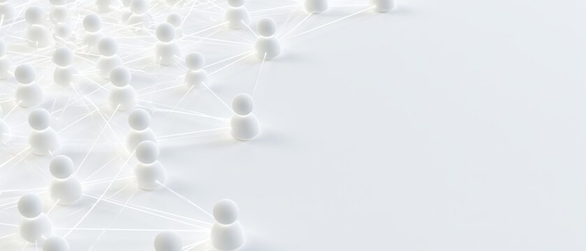 Connecting people through digital networks in a modern space