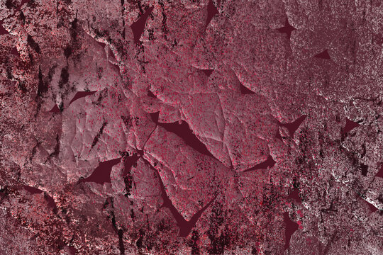 Deep crimson textured rock surface abstract macro pattern with intricate patterns sharp displays close view