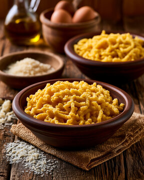 Passatelli from Pesaro e Urbino, Traditional Italian Pasta with Parmesan and Breadcrumbs