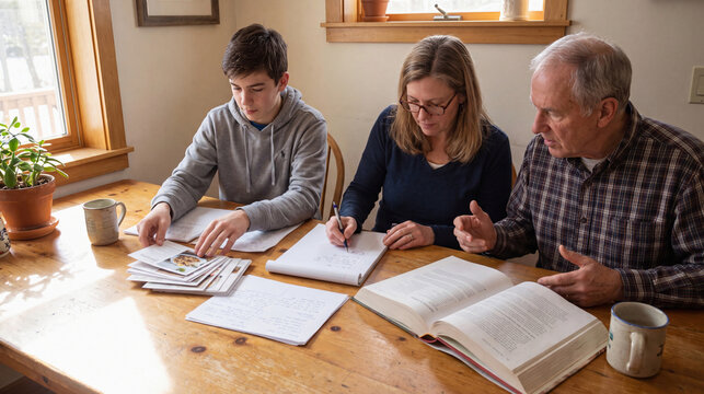 Three Generations Share and Update Family Recipes in a Bright Kitchen