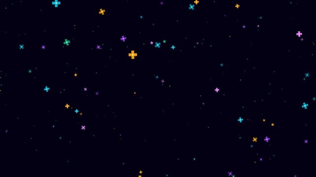 8-Bit Pixel Art Sparkling Fireworks 4K 60FPS 8 bit Game Background Video