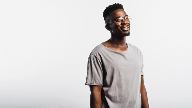 Young african male with eyeglasses
