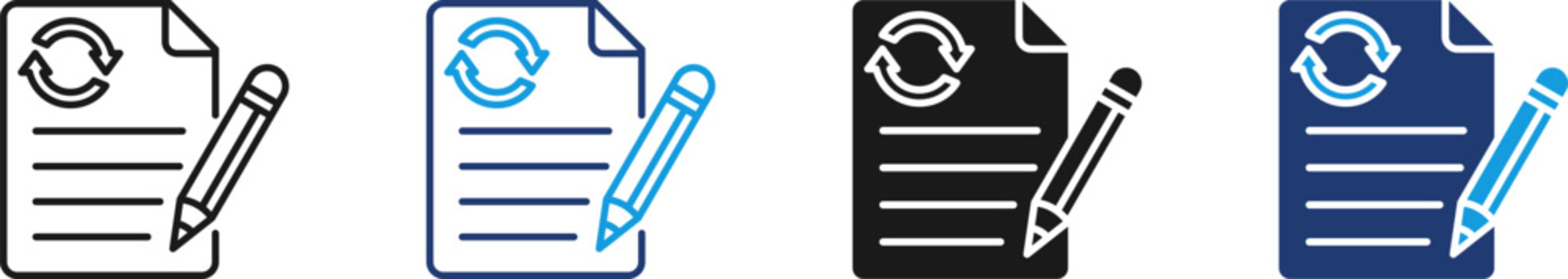 Revision icon set multiple style collection