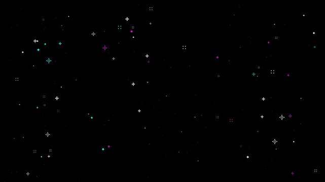 8-Bit Pixel Art Sparkling Fireworks 4K 60FPS 8 bit Game Background Video