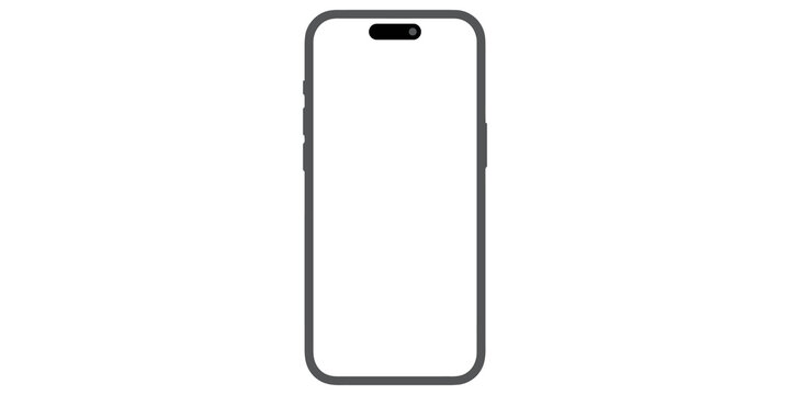 Minimalist smartphone mockup illustration for mobile app design presentation.