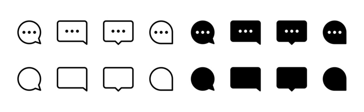 Chat Bubble Icon Set