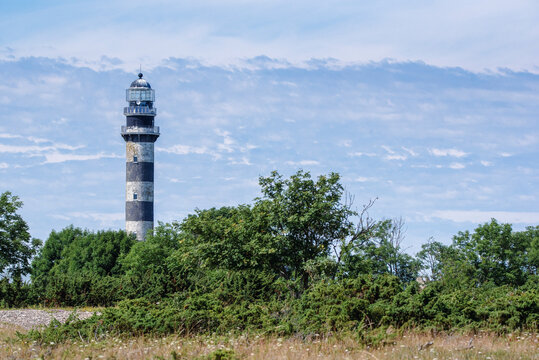 Landscape photo with Odensholm lighthouse in Estonia -baltic sea
