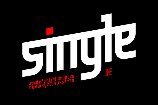 Single Line Font Design | Minimalist Letters & Numbers Vector


