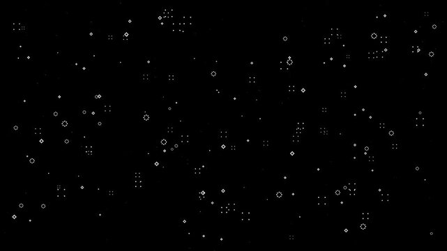 8-Bit Pixel Art Sparkling Fireworks 4K 60FPS 8 bit Game Background Video