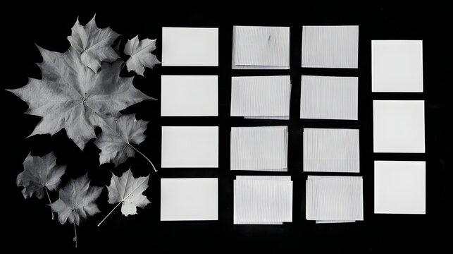 Monochrome Autumn Paper Resource Background graphic background