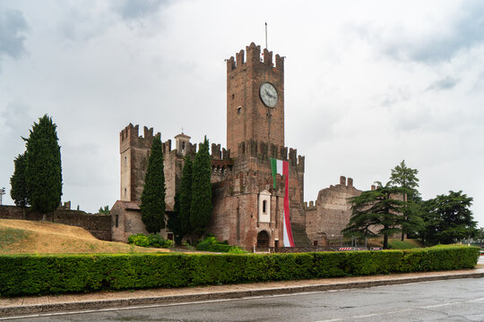 Castello Scaligero di Villafranca , medieval fortress in Villafranca di Verona, Italy.