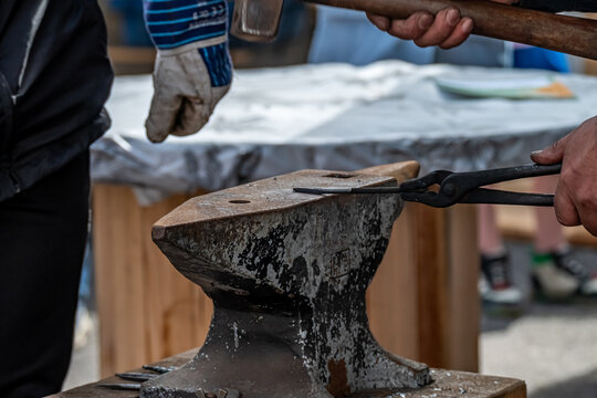 Blacksmith at work during the Ardara Show day