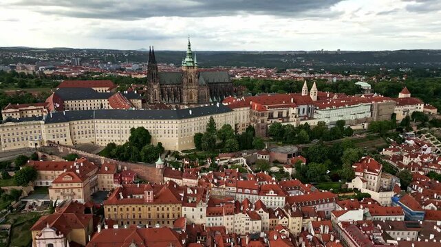 Prague Castle and Gardens Drone 02
