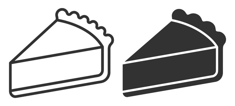 slice of pie icon set vector illustration on transparent background