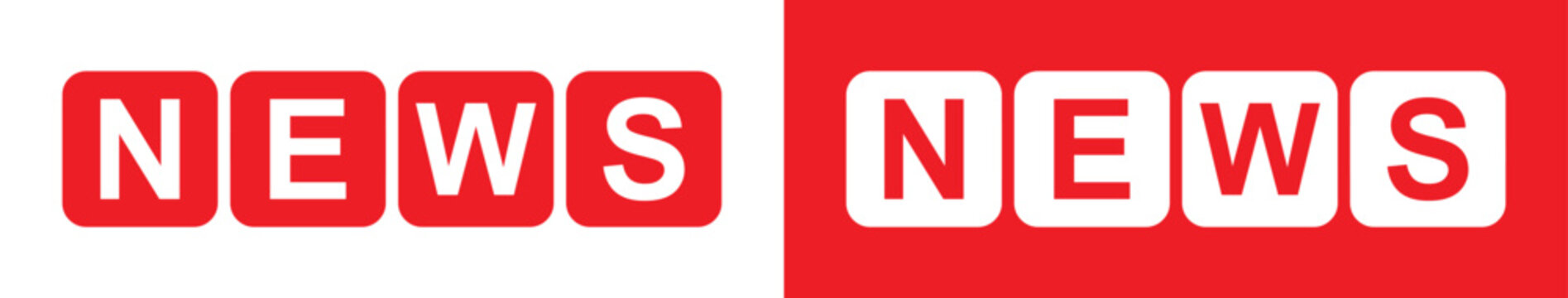 news sign on white background