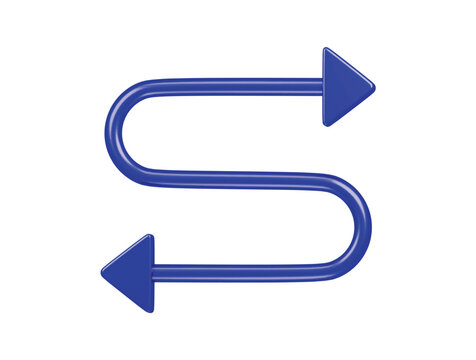 bidirectional arrow icon 3d render illustration isolated