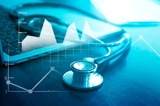 Medical examination and healthcare business graph , health insurance, Health check concept