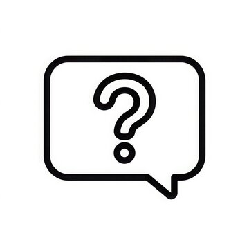 Question mark speech bubble icon help support and inquiry symbol