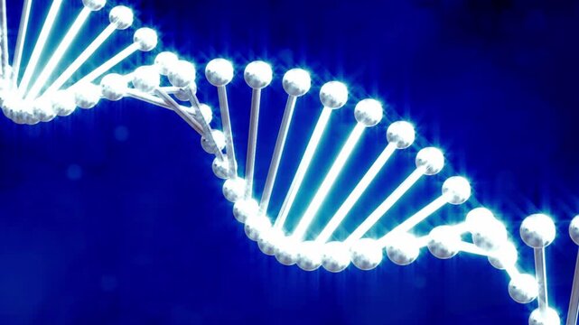 Glowing DNA Double Helix Animation