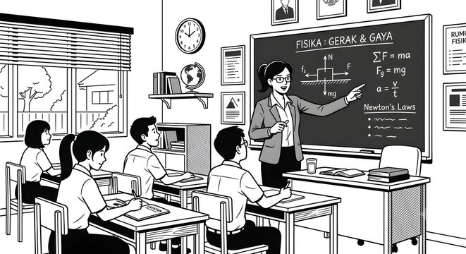 teacher and students in classroom