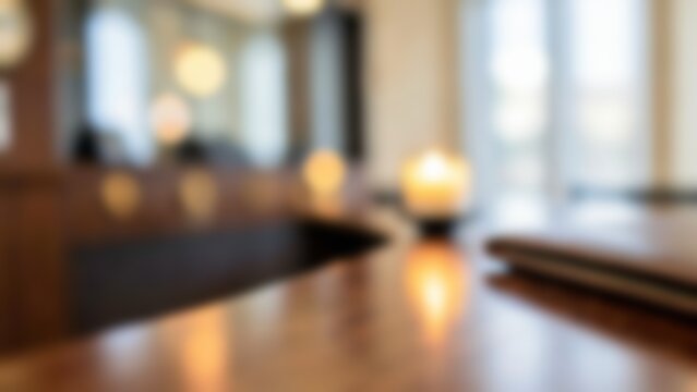 Warm blurred corporate office desk background for fintech website