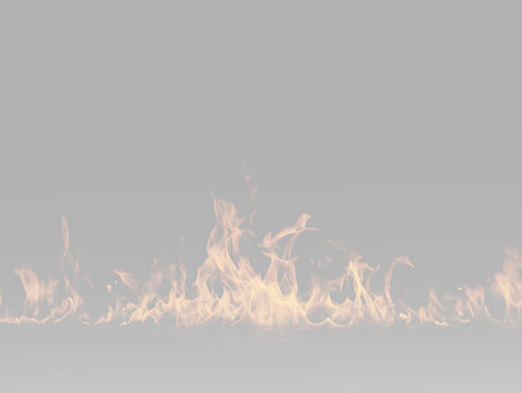 Fire burning across a horizontal edge with realistic orange flames bright glow and intense heat