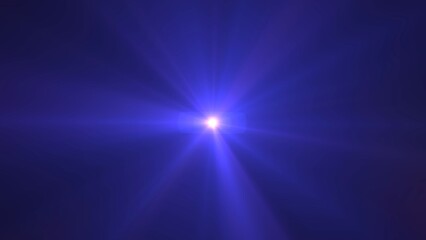 A vivid, radiant light explosion in deep space with vibrant blue and purple streams emanating from a central point, creating a striking cosmic scene. © KerXing
