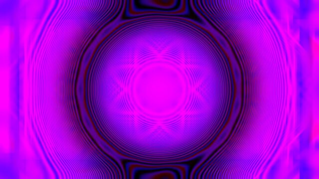 Bright purple digital abstract pattern featuring concentric circles and radiating lines