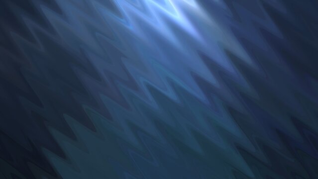 Abstract geometric pattern in deep blues and purples. Soft light beams cut through angular shapes