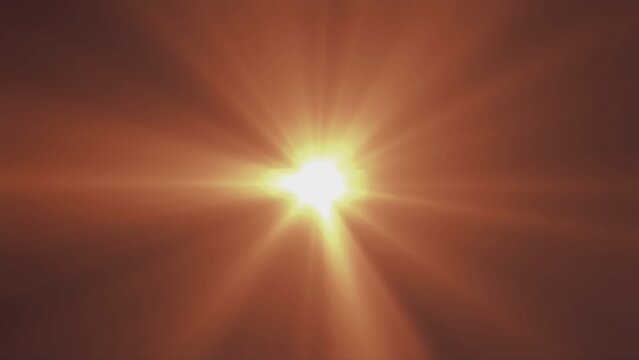 A radiant sun with intense light rays emitting a warm glow in a clear sky, capturing a stunning sunset or sunrise moment with vibrant light and atmospheric beauty.