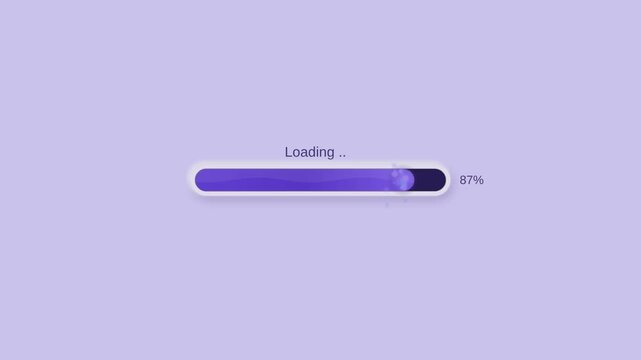 Pink Neumorphic Fluid Loading Bar Loop UI Motion Graphic Animation