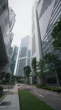 Contemporary downtown skyline on Market Street in Singapore showcasing financial office towers modern skyscrapers and iconic urban architecture across Asia