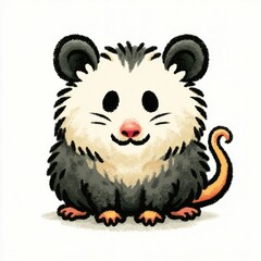 Obraz premium Cute possum doodle illustration