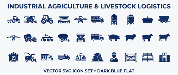 Farm and Livestock Icons Set © Duru