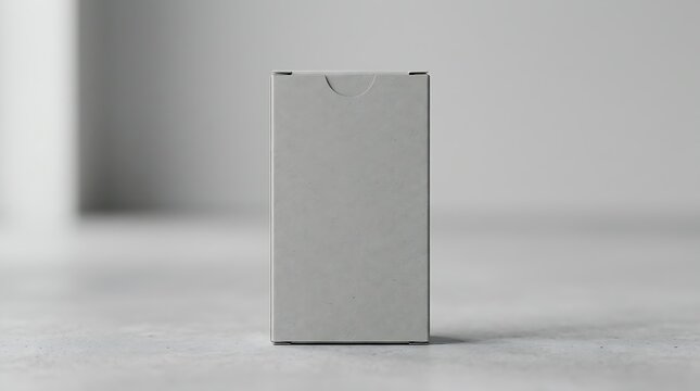 Minimalist Gray Box Product Packaging on a Concrete Surface