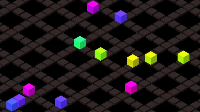 Digital Technology 3D Path Grid Network Motion Design