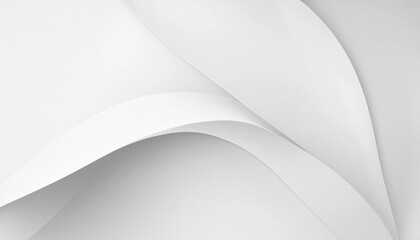 Fototapeta premium Elegant White Paper Curve Background – Minimal Abstract Layered Wave Design