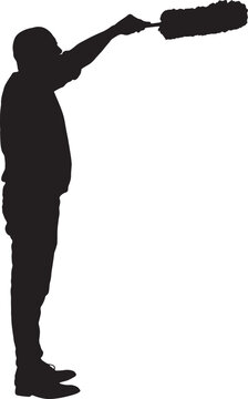 vector,silhouette of a man with duster