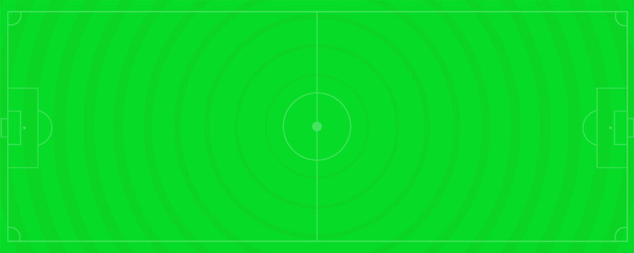 Football fields top view. Soccer grass fields with chalk lines. Green grass field background. Vector Football - Soccer Field. Scheme and marking of the football field, soccer field.