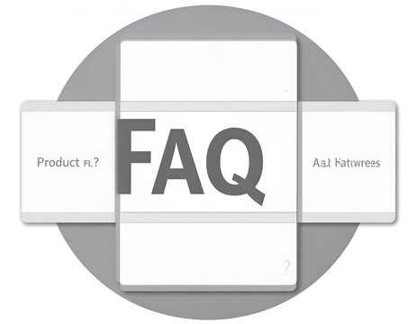 FAQ Frequently Asked Questions Concept Illustration with Three White Panels