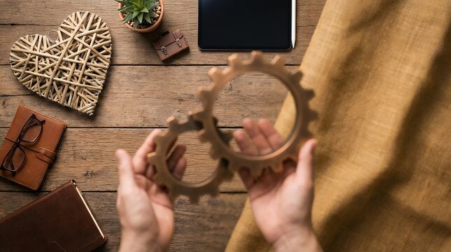 A Conceptual Representing the Intersection of Business Love and Career Perhaps Symbolizing Work-Life Balance or Passion for One's Job. business love career job work passion heart symbol concept