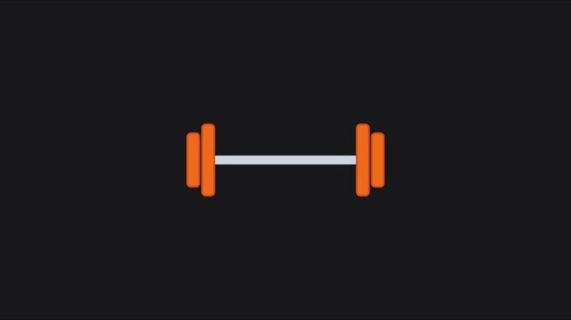 Animated dumbbell lifting exercise for fitness and gym branding animation 4k workout